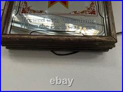 Vintage Heileman's Old Style Beer Lighted Clock Mirror Vintage Heileman's Old Style Beer Lighted Clock Mirror