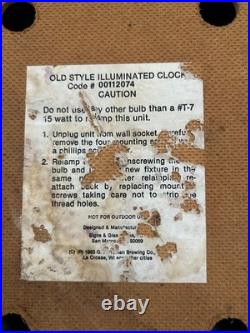 Vintage Heileman's Old Style Beer Lighted Clock Mirror Vintage Heileman's Old Style Beer Lighted Clock Mirror
