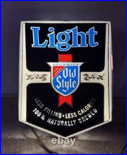 Vintage Heileman's Old Style Beer Lighted Motion Advertising Bar Sign