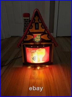 Vintage Heileman's Old Style Beer Lighted Motion Sign Chalet House