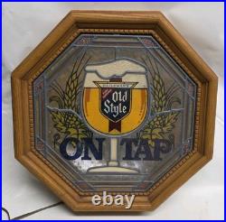 Vintage Heileman's Old Style Beer Lighted ON TAP Bar Sign from 1980
