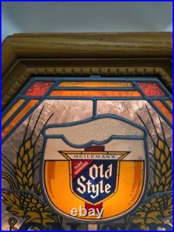 Vintage Heileman's Old Style Beer Lighted ON TAP Bar Sign from 1980