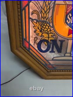 Vintage Heileman's Old Style Beer Lighted ON TAP Bar Sign from 1980