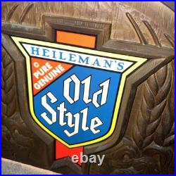 Vintage Heileman's Old Style Beer Pure Genuine Hanging Barrel Light
