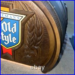 Vintage Heileman's Old Style Beer Pure Genuine Hanging Barrel Light