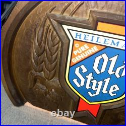 Vintage Heileman's Old Style Beer Pure Genuine Hanging Barrel Light