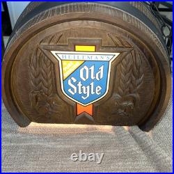Vintage Heileman's Old Style Beer Pure Genuine Hanging Barrel Light