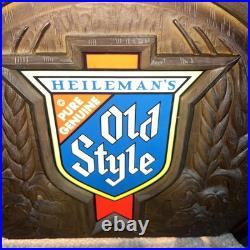 Vintage Heileman's Old Style Beer Pure Genuine Hanging Barrel Light