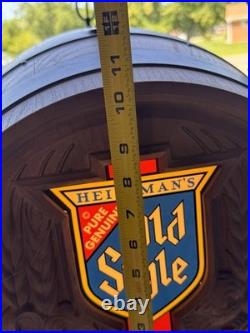 Vintage Heileman's Old Style Beer Pure Genuine Hanging Barrel billiards Light