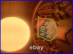 Vintage Heileman's Old Style Beer Pure Genuine Pool Table Hanging Barrel Light