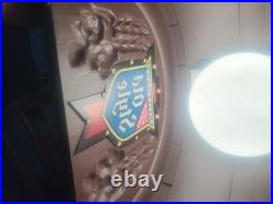 Vintage Heileman's Old Style Beer Pure Genuine Pool Table Hanging Barrel Light