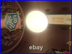 Vintage Heileman's Old Style Beer Pure Genuine Pool Table Hanging Barrel Light