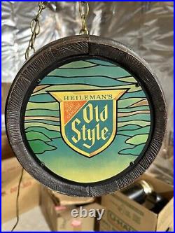 Vintage Heileman's Old Style Beer Rotating Barrel Bar Motion Light Sign WithVideo Vintage Heileman's Old Style Beer Rotating Barrel Bar Motion Light Sign WithVideo