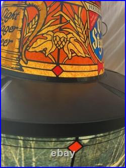 Vintage Heileman's Old Style Beer Rotating Hanging Motion Bar Light Sign WORKS