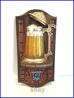 Vintage Heileman's Old Style Beer Sign 3D Mug Stein Rare 21 X 10