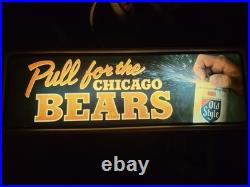 Vintage Heileman's Old Style Beer Sign/Chicago Bears