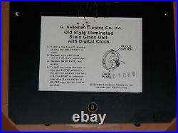 Vintage Heileman's Old Style Beer Sign Light Up Digital Clock 1988 Stained Glass