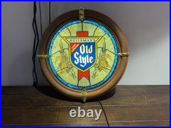 Vintage Heileman's Old Style Beer Sign Light Up Stained Glass Vintage Heileman's Old Style Beer Sign Light Up Stained Glass
