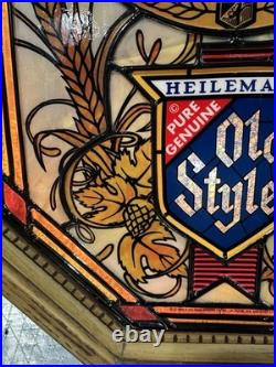 Vintage Heileman's Old Style Beer Waterfall River Motion Bar Light Sign