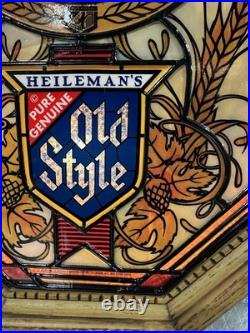 Vintage Heileman's Old Style Beer Waterfall River Motion Bar Light Sign