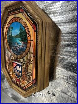 Vintage Heileman's Old Style Beer Waterfall River Motion Bar Light Sign