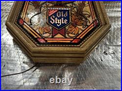 Vintage Heileman's Old Style Beer Waterfall River Motion Bar Light Sign