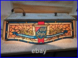 Vintage Heileman's Old Style Beer lighted pool table sign