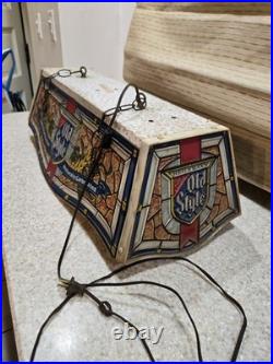 Vintage Heileman's Old Style Beer lighted pool table sign