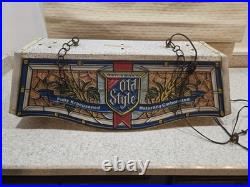 Vintage Heileman's Old Style Beer lighted pool table sign