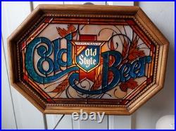 Vintage Heileman's Old Style Cold Beer Lighted Bar Sign