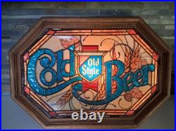 Vintage Heileman's Old Style Cold Beer Lighted Bar Sign