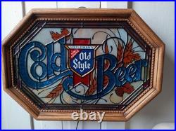Vintage Heileman's Old Style Cold Beer Lighted Bar Sign