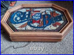 Vintage Heileman's Old Style Cold Beer Lighted Bar Sign