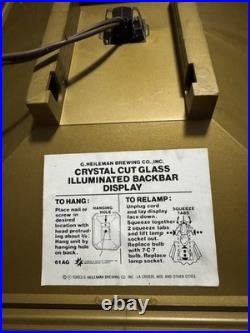 Vintage Heileman's Old Style Crystal Cut Glass Look 1983 Lighted Beer Sign
