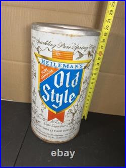 Vintage Heileman's Old Style Lager Beer Ashtray Canister Large 20 Inches Tall