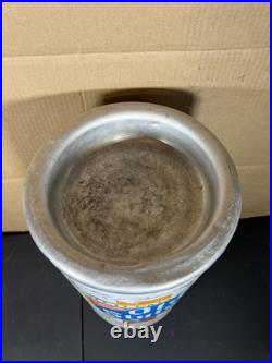 Vintage Heileman's Old Style Lager Beer Ashtray Canister Large 20 Inches Tall