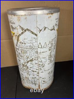 Vintage Heileman's Old Style Lager Beer Ashtray Canister Large 20 Inches Tall