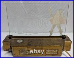 Vintage Heileman's Old Style Lager Grenadier Pebble Etched Lighted Back Bar Sign