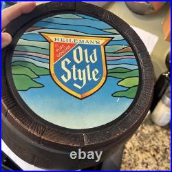Vintage Heileman's Old Style Lighted Barrel Beer Sign. Works