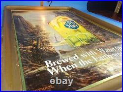 Vintage Heileman's Old Style Lighted Beer Sign When the Earth Was Pure