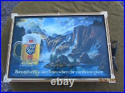 Vintage Heileman's Old Style Motion Sign Beer Waterfall Light WORKING