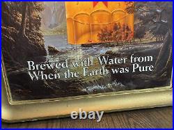 Vintage Heileman's Old Style Waterfall Lighted Beer Sign Mug Stein