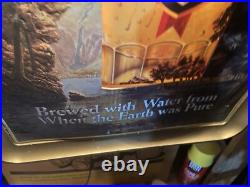 Vintage Heileman's Old Style Waterfall Lighted Beer Sign Mug Stein