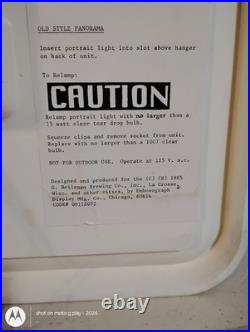 Vintage Heileman's Old Style Waterfall Lighted Beer Sign Mug Stein