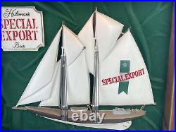 Vintage Heileman's Special Export Beer Bar Sign Sail Boat Old Style Man Cave