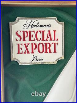Vintage Heileman's Special Export Beer Bar Sign Sail Boat Old Style Man Cave