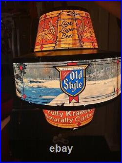 Vintage Heilemans OLD STYLE BEER ROTATING SPINNING MOTION HANGING LIGHT Read