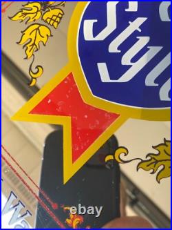Vintage Heilemans Old Style Beer Advertising Clock Mirror Works Great Vintage Heilemans Old Style Beer Advertising Clock Mirror Works Great