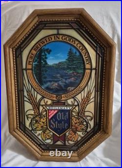 Vintage Heilemans Old Style Beer Motion Waterfall Water Sign Works
