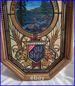 Vintage Heilemans Old Style Beer Motion Waterfall Water Sign Works